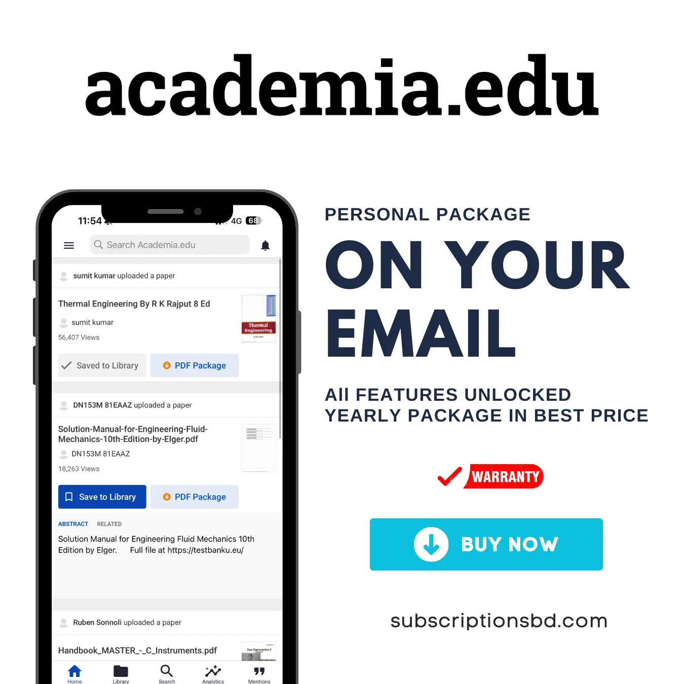 Academia Edu Premium - 1 Year