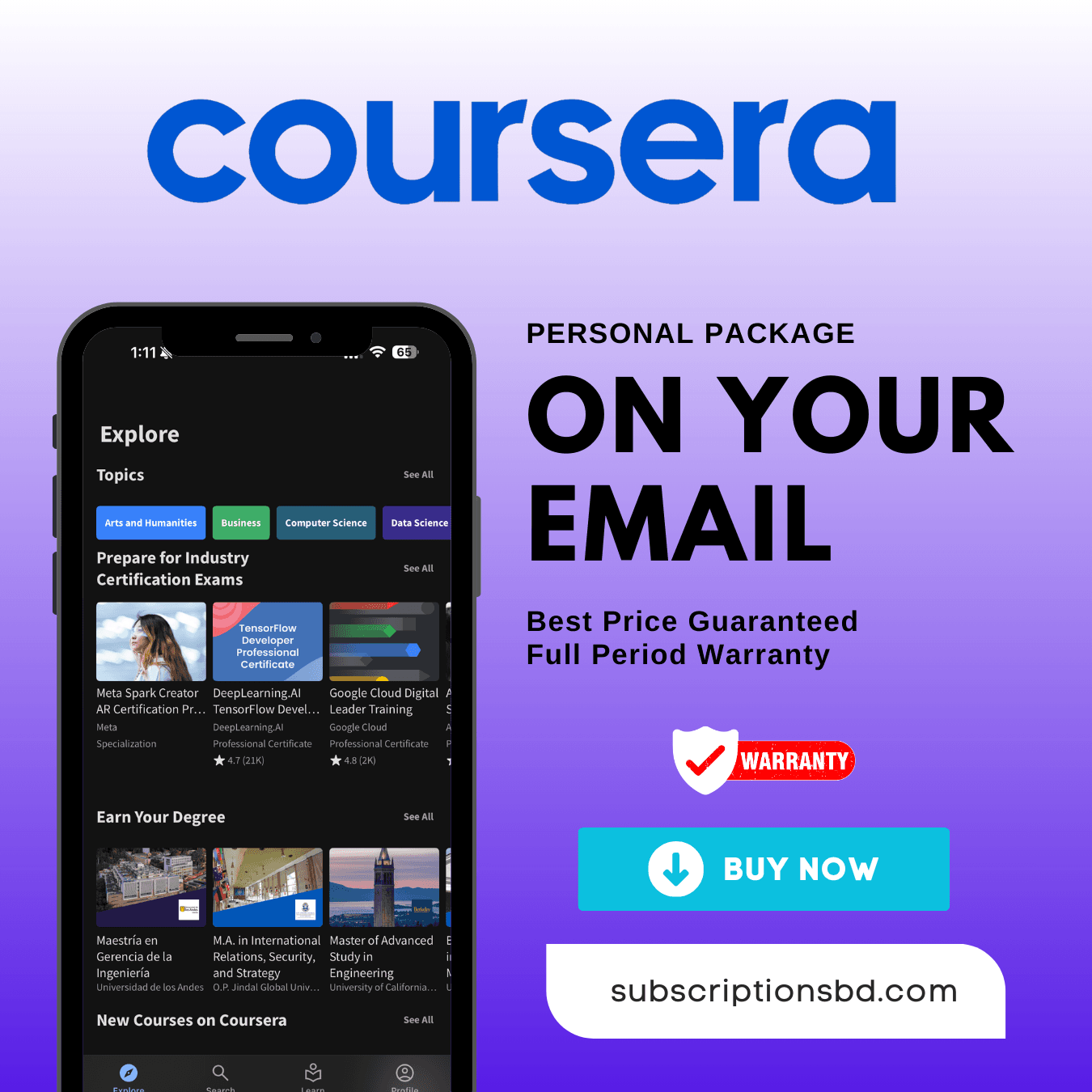 Coursera Personal Subscription