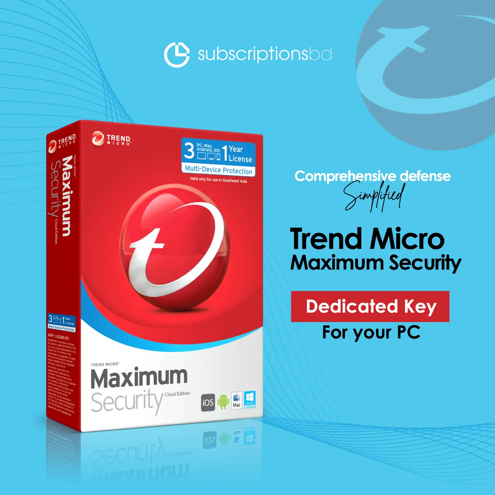 Trend Micro Maximum Security - 1 Year