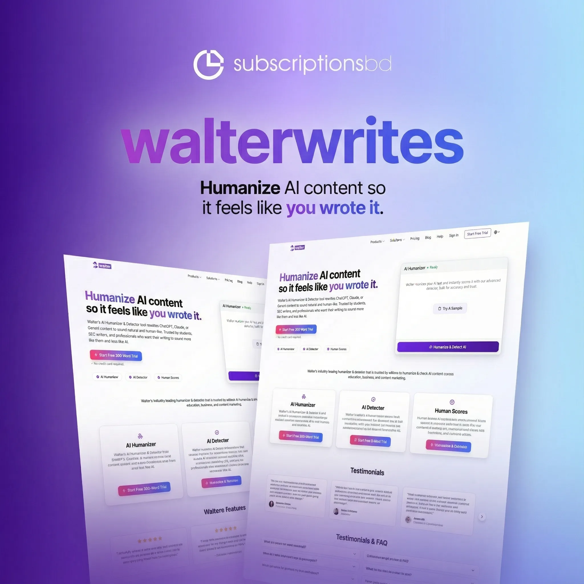 Walter Writes Subscription